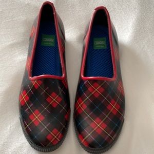 Cougar Red Plaid Rain / Gardening Shoe Size 6